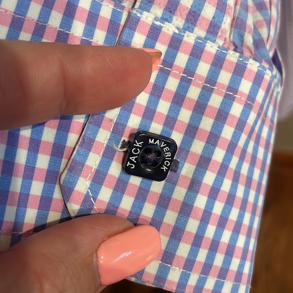 Jack Maverick men’s business casual button down cotton shirt plaid Size XXL - Picture 4 of 11